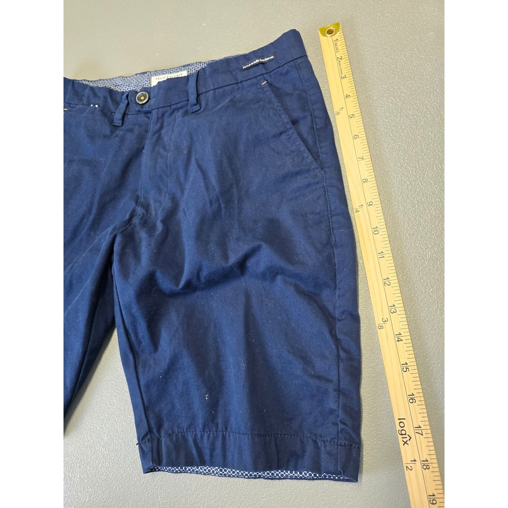Denim & Flower Ricky Singh Men's Navy Chino Shorts Size 30 Paisley Lined - Picture 10 of 13